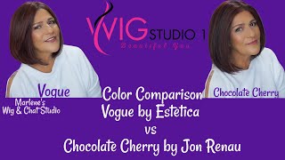 Wig Color Comparison | Estetica Vogue Vs Jon Renau Chocolate Cherry | Marlene'S Wig & Chat Stud