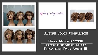 Auburn Wig Color Comparison | Tressallure Sugar Brulee And  Dark Amber Hl, Henry Margu 8/27/33H