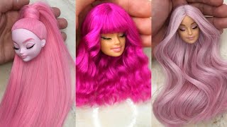 Amazing Trending Hairstyles | Diy Miniature Ideas For Barbie | Wig, Dress, Faceup, And More