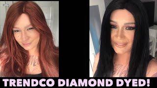 Dyeing My Human Hair Wig | Trendco Diamond | Red To Black