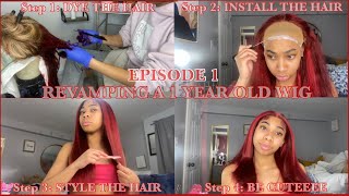 How To: Revamping My Old Wig....Total 360 | *Dying*Cutting*Styling/ Old Ta Newe.1