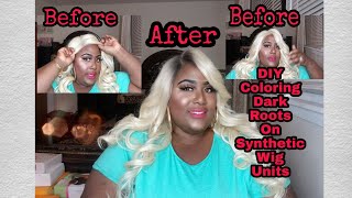 Darken Roots On Synthetic Wigs Feat: Solana Wig