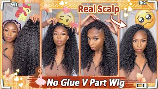 #Trending Non-Glue V Part Wig Review!Beginners Friendly & Protective Style #Ulahair