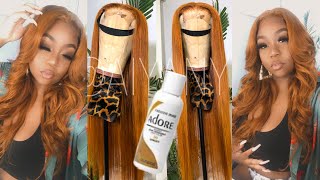 The Perfect Ginger Hair Color On Dark Skin || Bleach & Dying Tutorial || Arabella Bodywave Hair