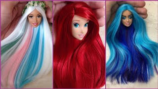 Amazing Trending Hairstyles Barbie | Diy Miniature Ideas For Barbie - Wig, Dress, Faceup, And More ~