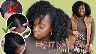 Thin Hair Loss!  Bald Spot? Low Cost Kinky Curly U Part Wig Fake Natural Hair Growth Myqualityhair