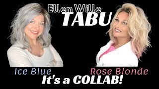 Ellen Wille Tabu Wig Review Collab! | Ice Blue & Rose Blonde | Wiggin With Christi & Tazs Wig Closet