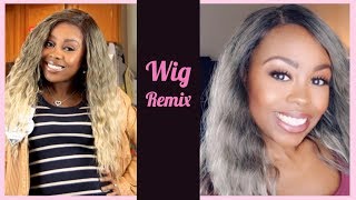 Wig Remix | How To Dye Your Synthetic Wig Gray | Under $10!!