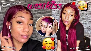 Watch Me Slay This Burgundy Wig! Beginner Friendly| Ft. Westkiss Hair  Lace Melt Glueless Install