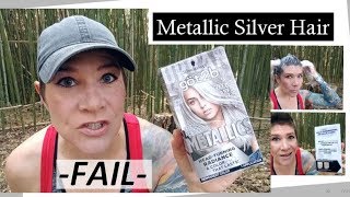 Schwarzkopf Got2B Metallic Silver Hair Dye Review!! Dying Brown Hair Silver Experiment -Fail-