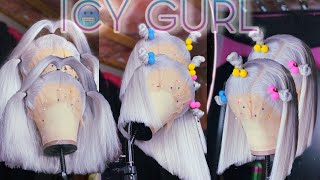 Wig Transformation | Icy Gurl Craft  From 613 Blonde To White + Watercolor Toning ❄️