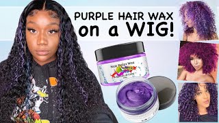 Washable Wax Paint On Curly Wig! | Celie Hair