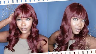 Burgundy Hair | Realistic Synthetic Wig | Cheap Amazon Wig Series Ft. Aveolela | Life In Vincy