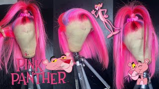 How To Dye A 613 Wig Pink| Pink Wig Tutorial| Pink Panther Inspired