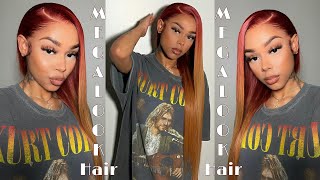 Reverse Ombre + Silk Press & Install On Honey Blonde Wig Ft Megalook Hair