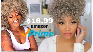 $16 Amazon Wig|Watch Me Style This Short Curly Afro Wig