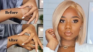 Created My Own Lace Tint And This Happened  | How To Melt Blonde Lace Wig On Dark Skin | Yoowigs