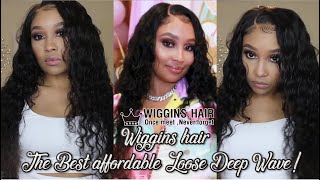 Wiggins Hair 5X5 Lace Frontal Wig Review | Best Sale Loose Deep Hair!