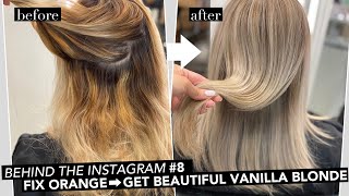Behind The Instagram #8 - How To Fix Orange/Brass Hair And Get Beautiful Vanilla Blonde