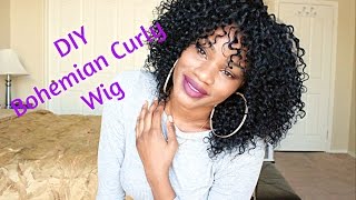 Diy: Making My Bohemian Curly Wig | Feat Outre Velvet Brazilian