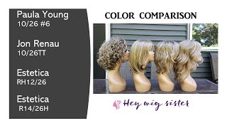Wig Color Comparison | Dark Blondes | Paula Young And Jon Renau 10/26, Estetica 12/26 And 14/26