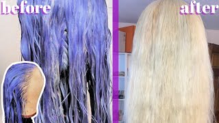 How To: Remove Semi Permanent Dye From 613 Wig | No Bleach Or Color Oops | Reverse Watercolor Method