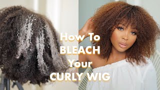 How To Bleach Your Curly Wig Without Damaging Your Curls | Ft Curls Curls