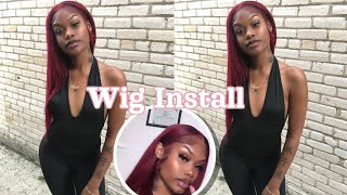 Affordable 99J Burgundy Wig || Unboxing And Install Ft. Dsoar Hair