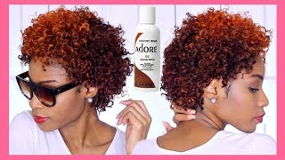 Diy Easy Ginger Orange Curly Twa Short Natural Hair Wig Using Adore Spiced Amber
