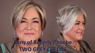 Tony Of Beverly Phoebe In Two Colors!  Wig Review- A-Line Short Style Compared To Jon Renau Ignite