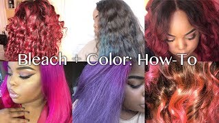How To: Bleach + Color Hair | Ft. Modern Show Remy Brazilian Hair