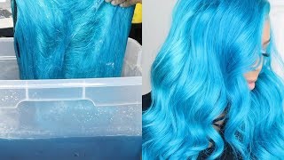 *Must Watch* Blue Hair In 5 Mins!!! →Watercolor Method← Ft. Ali Pearl Hair
