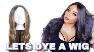 How To Dye A Synthetic Wig  | Yellow Jade