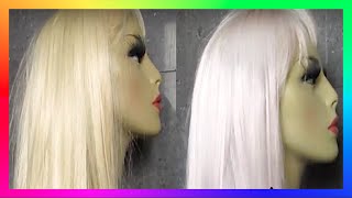 How To Turn Blonde Synthetic Wig To Platinum Blonde - Easy Diy Video