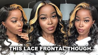 Omg!!This Blonde Streak Lace Wig Is  Everything Is Done!  Ft. Wowafrican Black Friday Sale