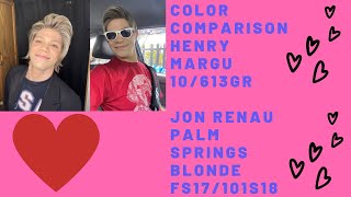 Wig Color Comparison | Henry Margu 10/613Gr Vs Jon Renau Palm Springs Blonde | Anthony'S Wig Sp