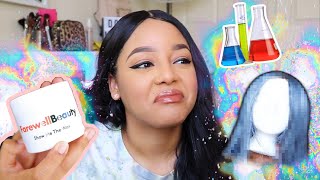 Can You Dye A Synthetic Wig Using Hair Wax?! Ft. Farewell Beauty | Yellow Jade