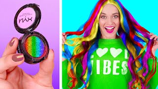 Rainbow Hacks And Crafts || Cool Girly And Beauty Hacks By 123 Go Like!