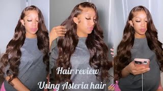 Must Have Chocolate Brown Wig | Lace Frontal Install & Initial Review | Asteria Hair