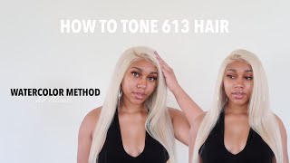 How To Tone 613 Hair Icy White | Luvin 613 Blonde Wig