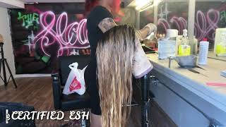 How To Transform A Black Wig Into Ash Blonde With Dark Roots | Diy | Certified Esh