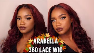 Affordable 20 Inch Amazon 360 Wig | From Black To Burgundy | Arabella Hair