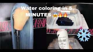 Icy Blue Grey Wig| Water Coloring Hair In 5 Minutes