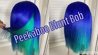 Easy Peek-A-Boo Color Blunt Cut Bob Wig | Allove 613 Bodywave Lace Closure Wig Review
