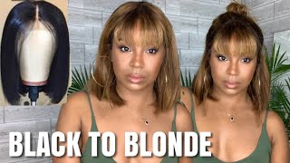 Lets Style A Wig! Black To Honey Blonde | Ali Grace Hair| Wine N' Wigs Wednesday