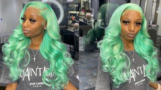 Mint Green Hair  | How To Tone Knots For Woc | Curlyme Hair |