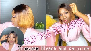 How To Bleach A Synthetic Old Wig||First Attempt