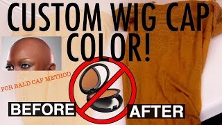How To Custom Color/Tint Your Stocking Wig Cap To Your Complexion! Perfect For The Bald Cap Method