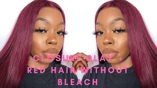 Burgundy Hair Without Bleaching Or Dyeing|How I Slay Closure Wigs Like A Frontal|Ft Supernova Hair