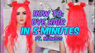 Dyeing My Blonde Wig Pink In 5 Minutes!  |  Niawigs
